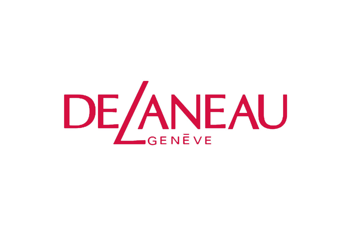 Delaneau德拉诺品牌LOGO设计案例-字体元素标志设计