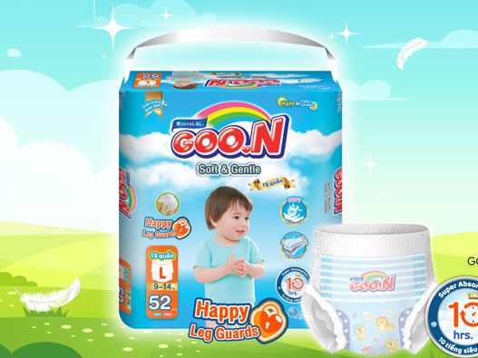 GOO.N大王标志设计含义及纸尿裤品牌设计理念