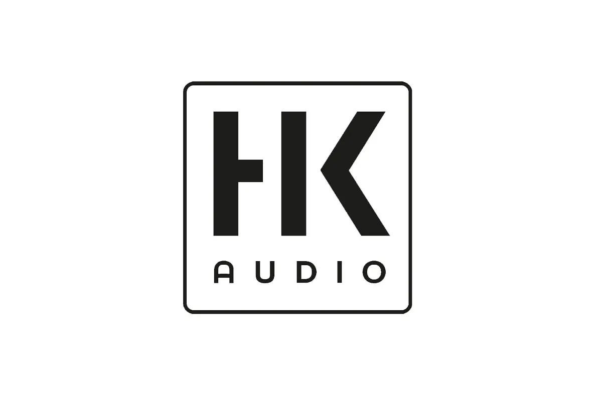 HK Audio品牌LOGO设计案例-字母元素标志设计