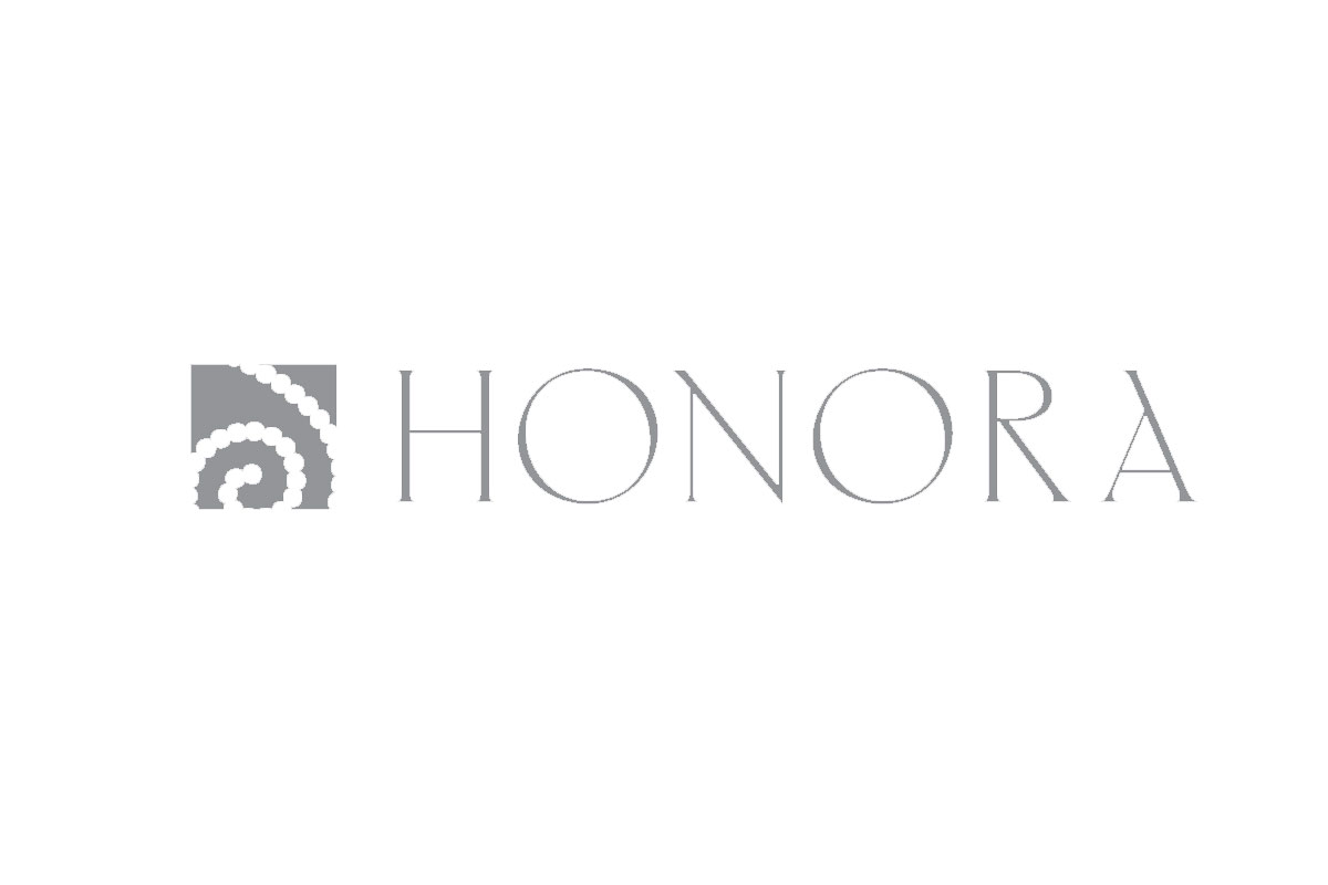 Honora品牌LOGO设计案例-珍珠元素标志设计
