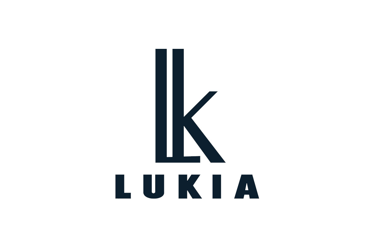 Lukia品牌LOGO设计案例-字母元素标志设计