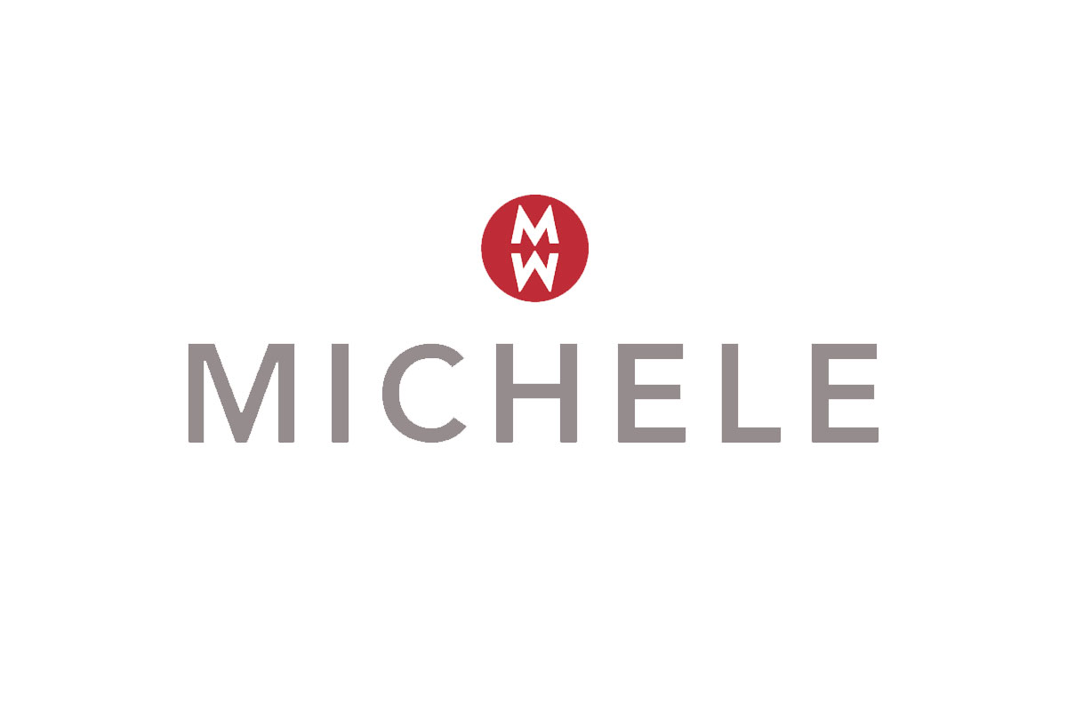 MICHELE品牌LOGO设计案例-M字母元素标志设计