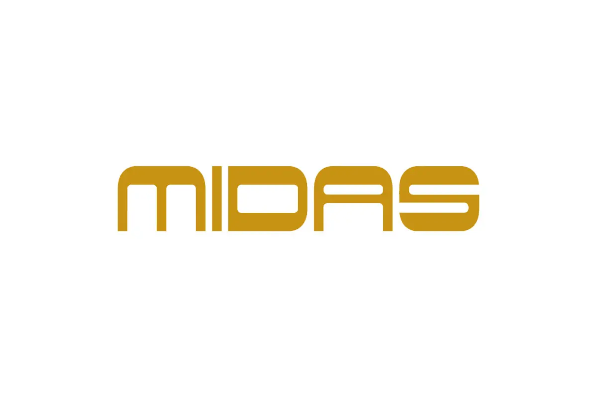 MIDAS迈达斯品牌LOGO设计案例-字母元素标志设计