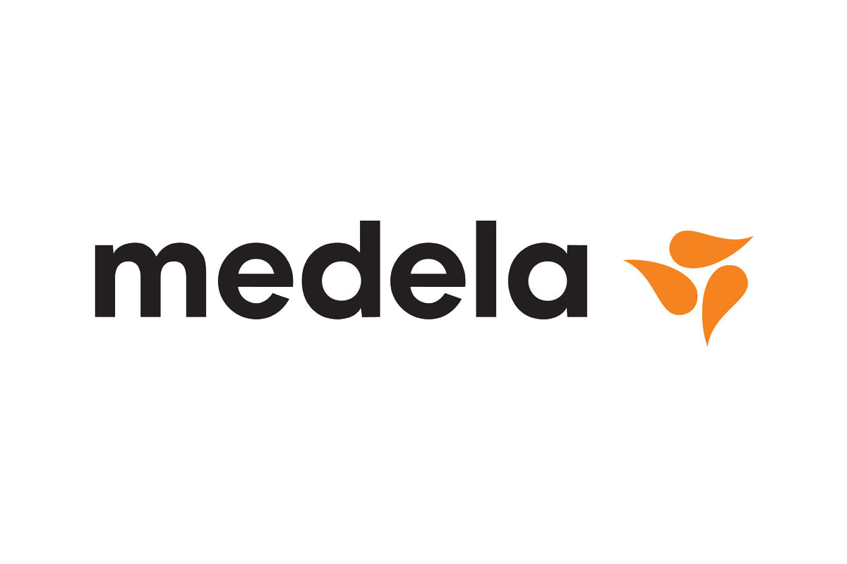 Medela美德乐品牌LOGO设计案例-字体元素标志设计