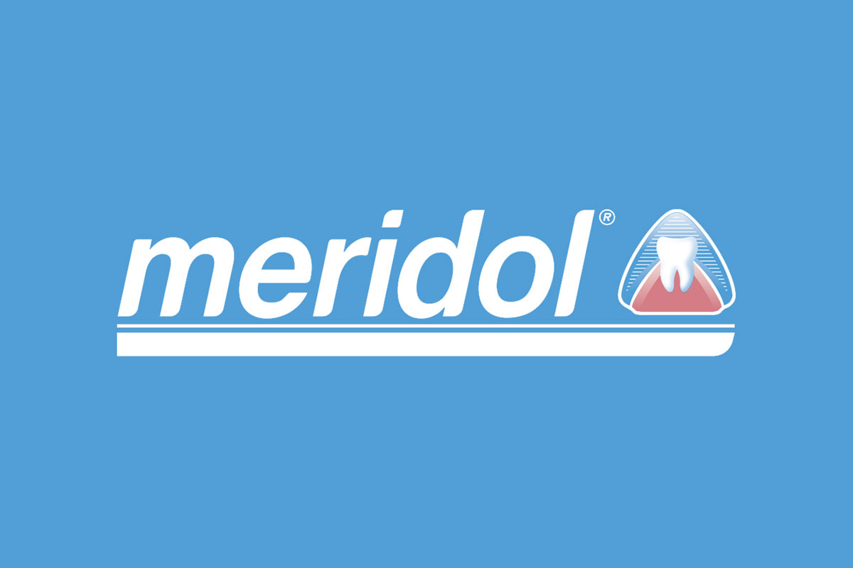 Meridol品牌反白LOGO