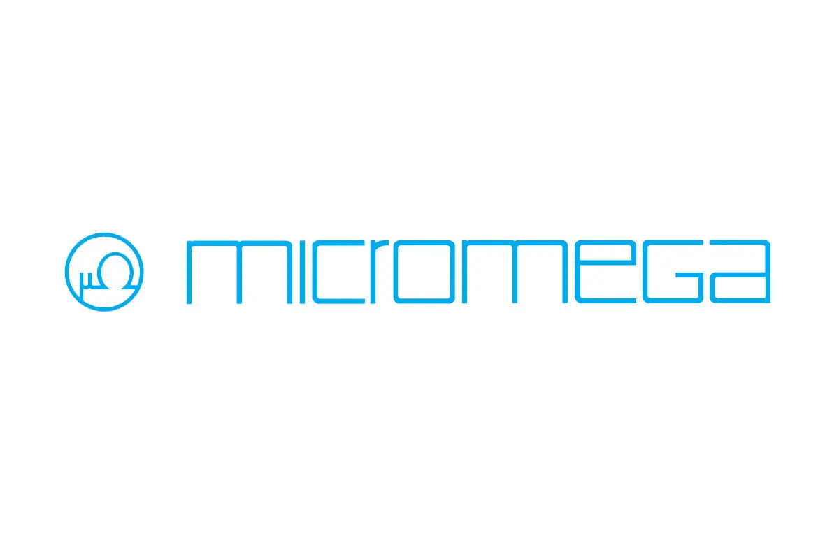 Micromega美歌品牌LOGO设计案例-字母元素标志设计