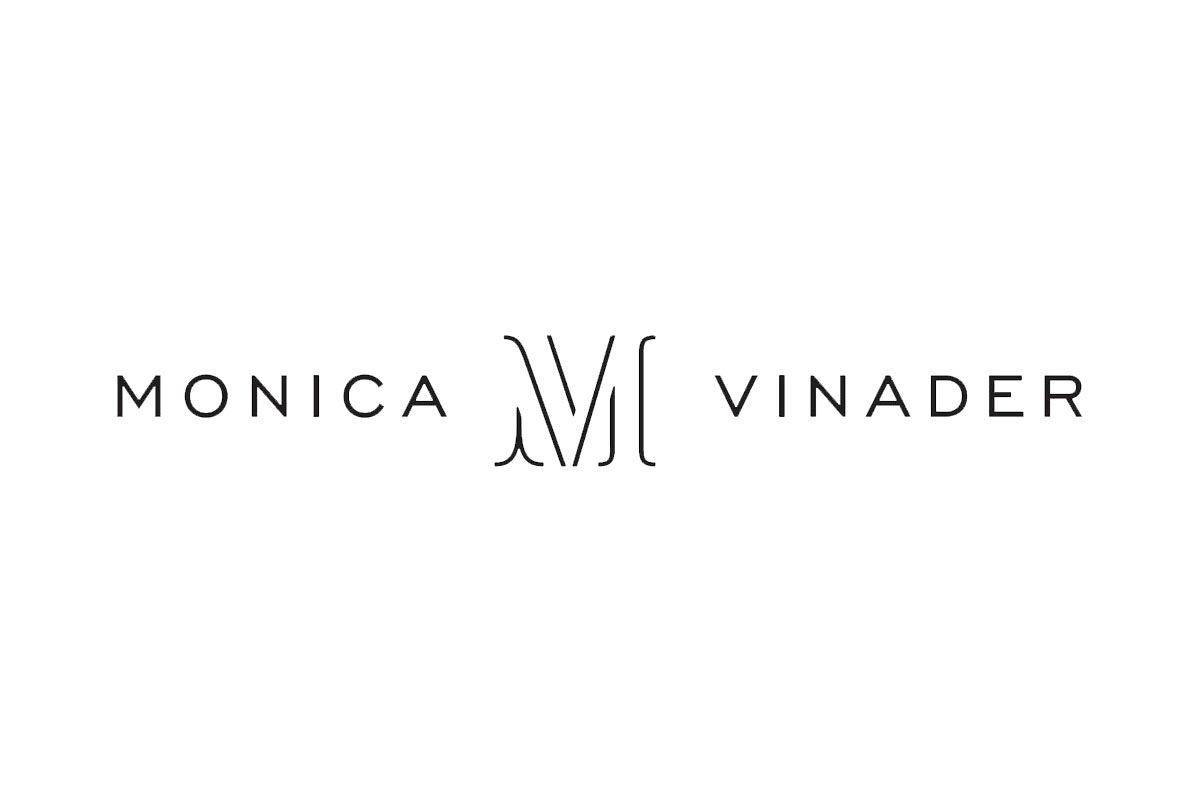 Monica Vinader品牌LOGO设计案例-字母元素标志设计