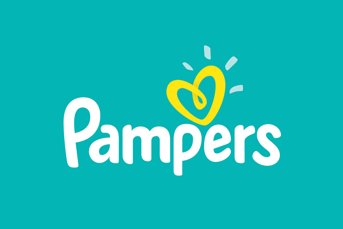 Pampers帮宝适品牌反白LOGO