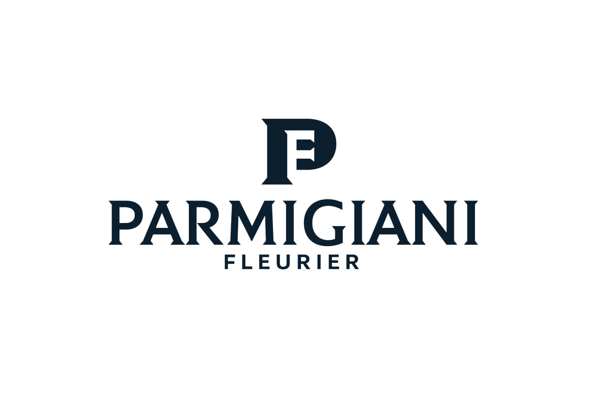 Parmigiani帕玛强尼品牌LOGO设计案例-字母元素标志设计