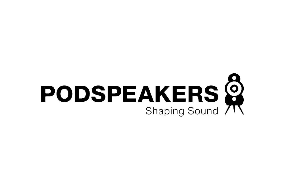 Podspeakers品牌LOGO设计案例-字母元素标志设计