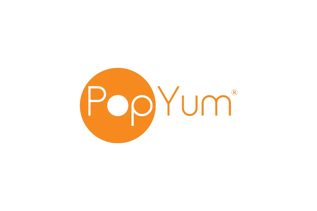PopYum品牌LOGO设计案例-字体元素标志设计