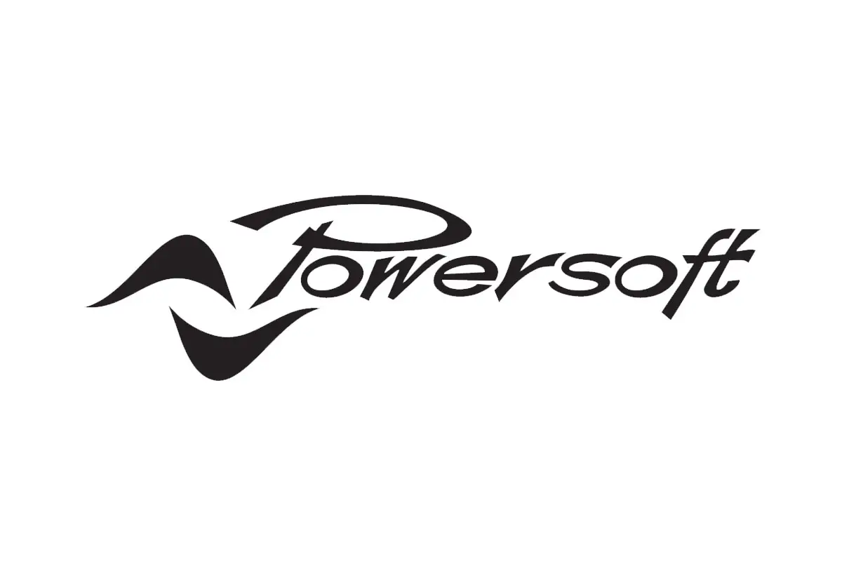 Powersoft品牌LOGO设计案例-字母元素标志设计