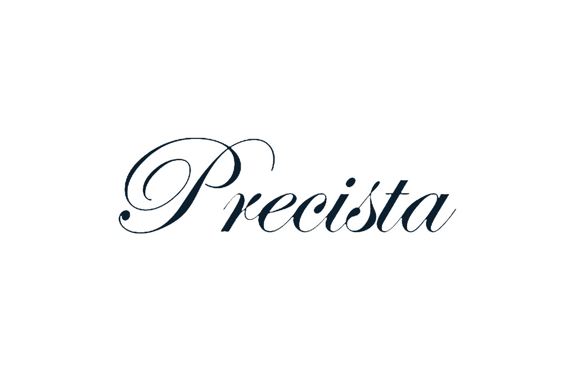 Precista品牌LOGO设计案例-字母元素标志设计