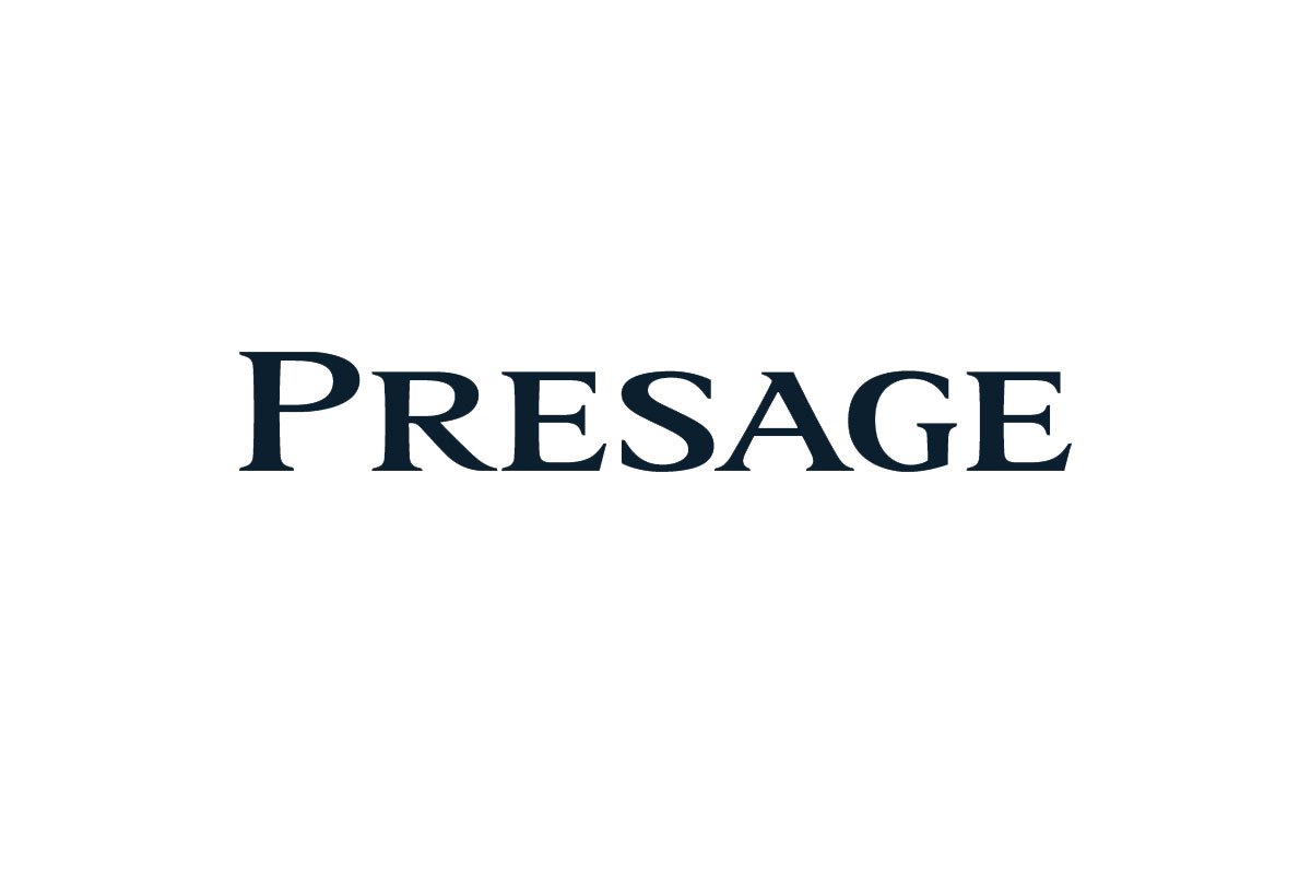 Presage领航品牌LOGO设计案例-衬线字体元素标志设计