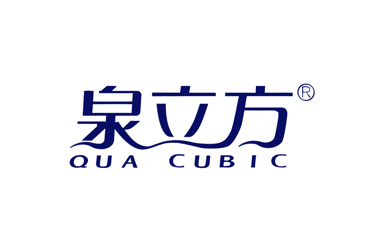 QUA CUBIC泉立方品牌LOGO设计案例-字体元素标志设计