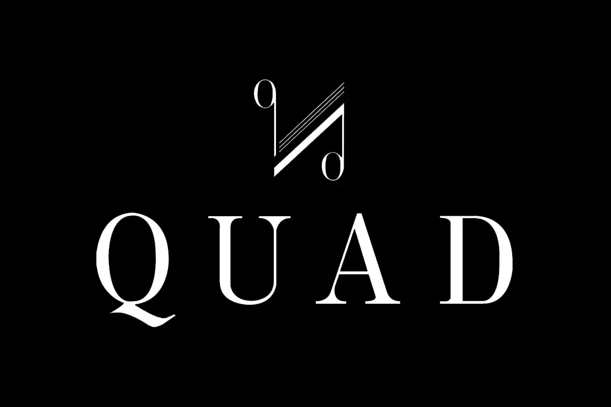 QUAD国都品牌反白LOGO
