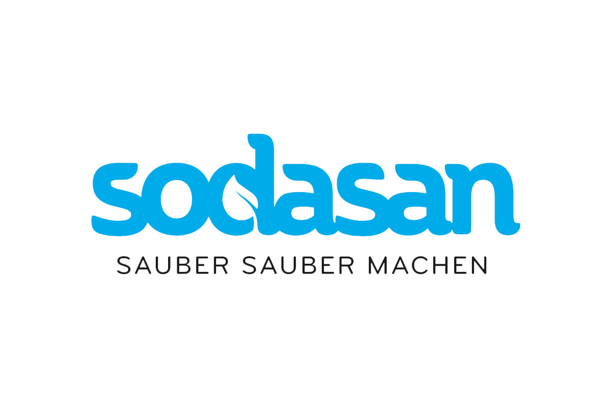 Sodasan品牌LOGO设计案例-字体元素标志设计