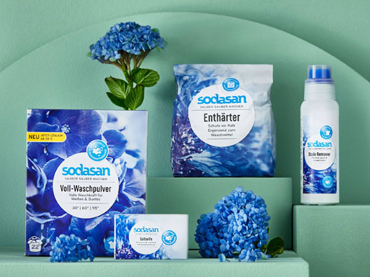 Sodasan标志设计含义及洗衣液品牌设计理念