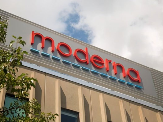 Moderna莫德纳制药LOGO设计含义解读及生物技术品牌标志设计理念