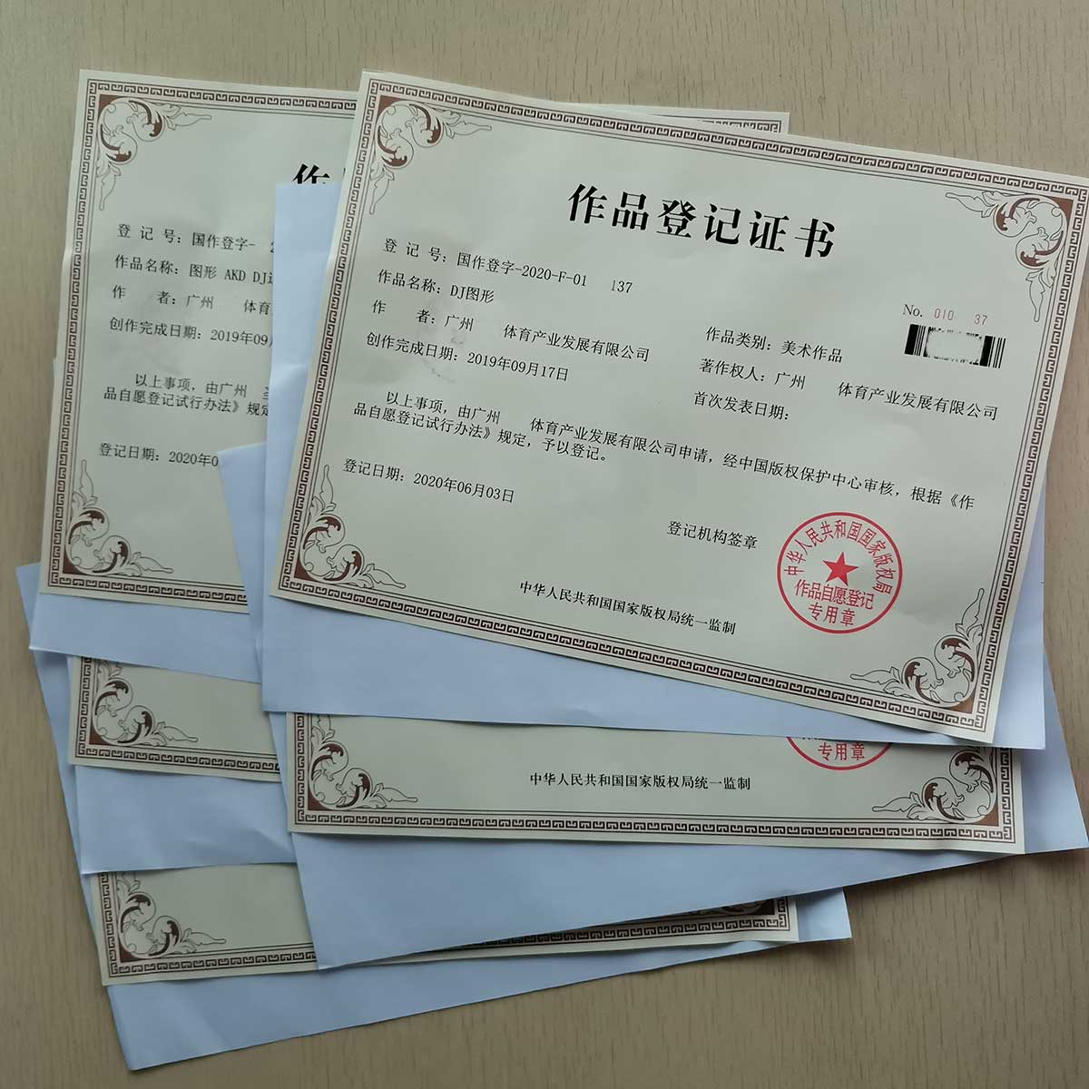 国家局版权证书