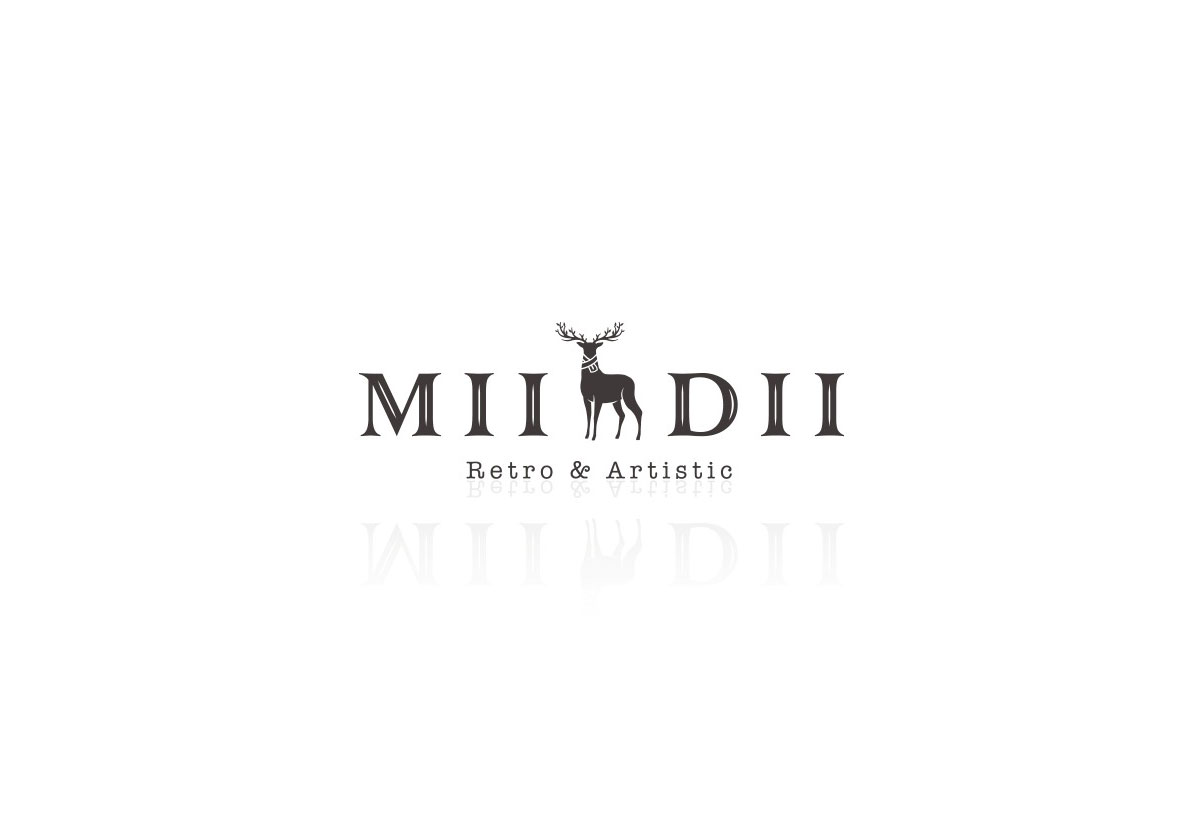 MIIDII谜底女装logo图片，鹿图形女装logo