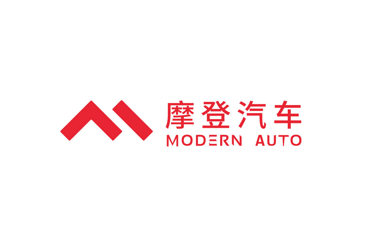 摩登汽车车标，摩登汽车logo设计，MODERN AUTO标志设计
