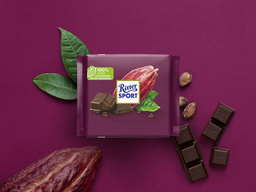 Ritter Sport正方形巧克力logo设计含义解读及甜品品牌标志设计理念