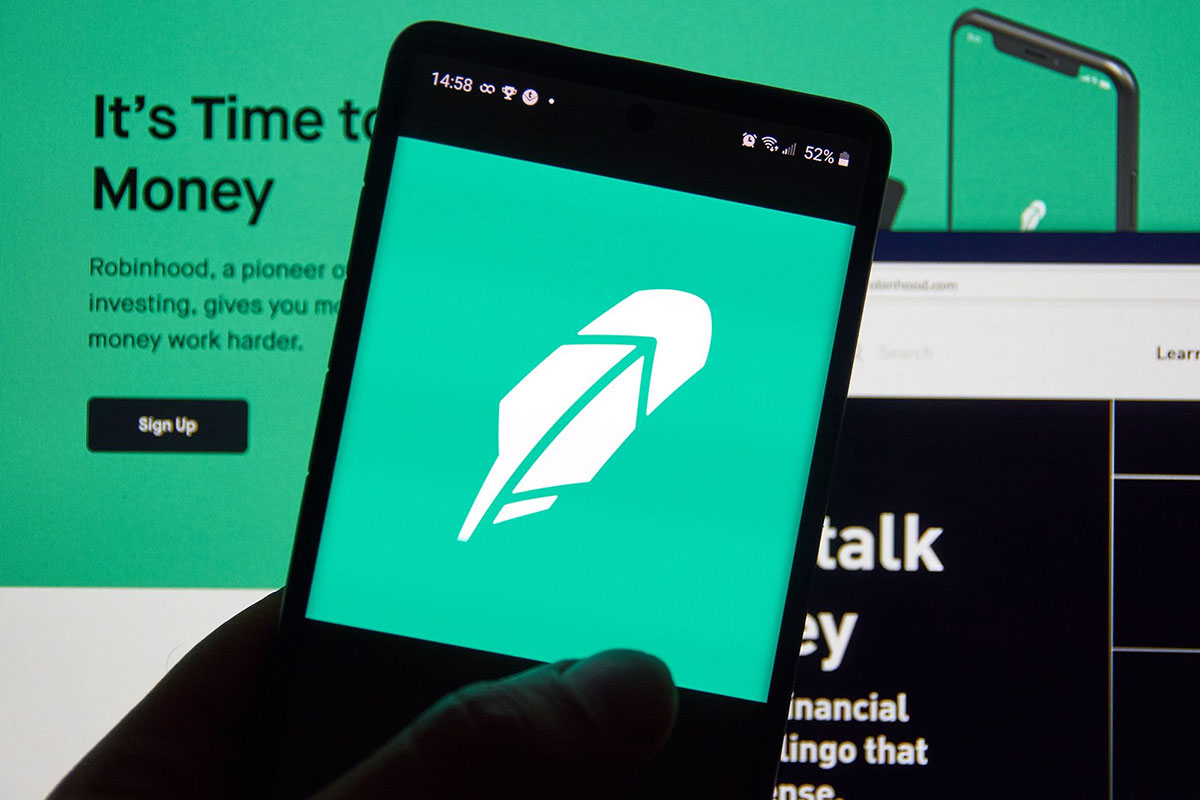 Robinhood股票金融软件手机界面图片