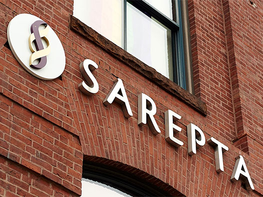 Sarepta Therapeutics萨雷普塔治疗logo设计含义解读及基因编辑品牌标志设计理念