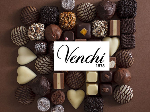 Venchi闻绮巧克力logo设计含义解读及冰淇淋品牌标志设计理念