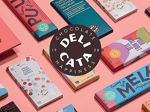 Delicata巧克力logo设计含义解读及荷兰品牌标志设计理念