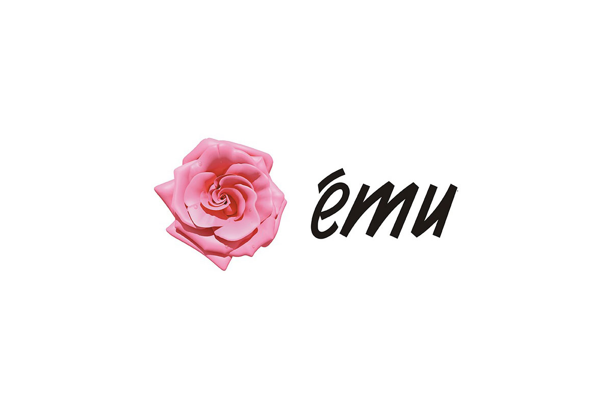 依妙logo设计图片，玫瑰花logo设计，Ému女装标志设计