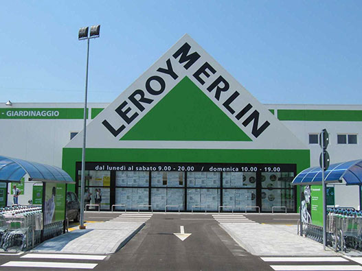 Leroy Merlin乐华梅兰家居装修标志设计含义及家装建材品牌logo设计理念