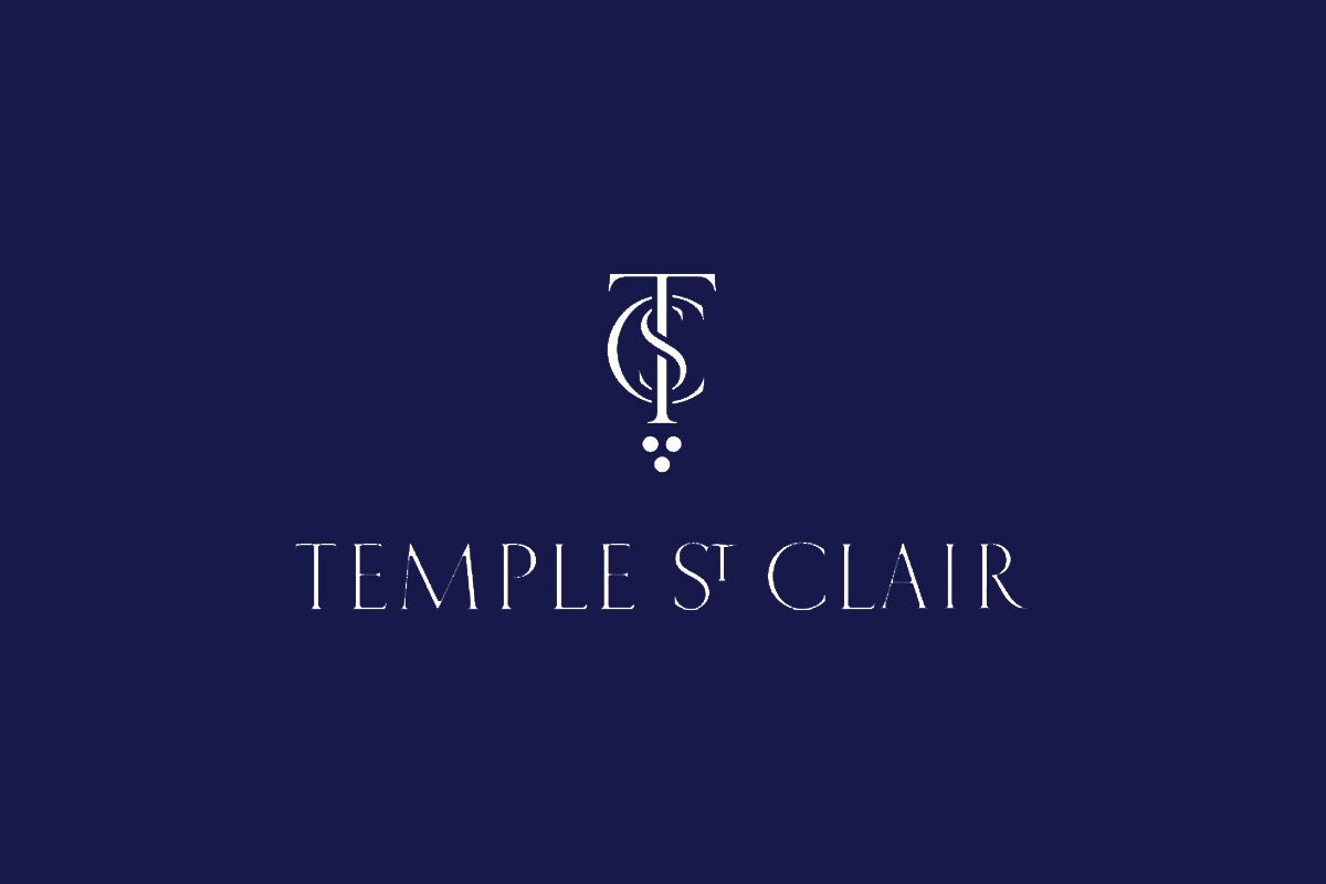 Temple St. Clair品牌反白LOGO