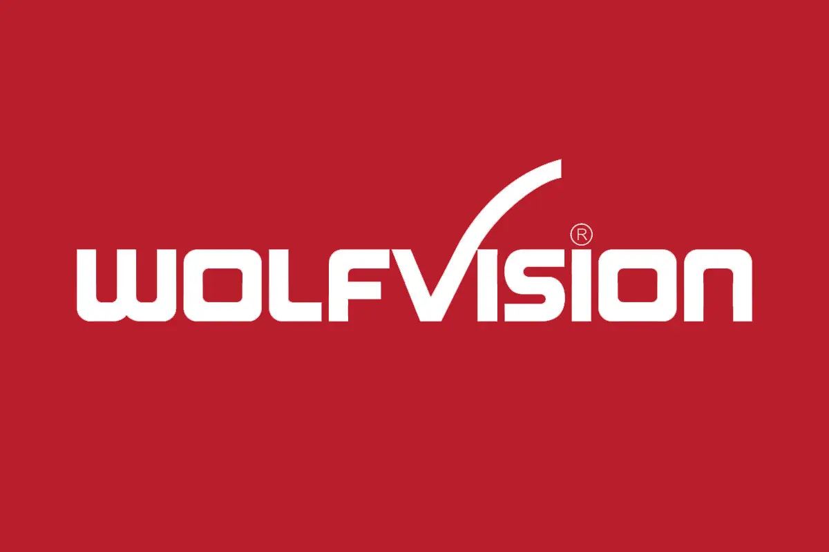 WolfVision沃府视讯品牌反白LOGO