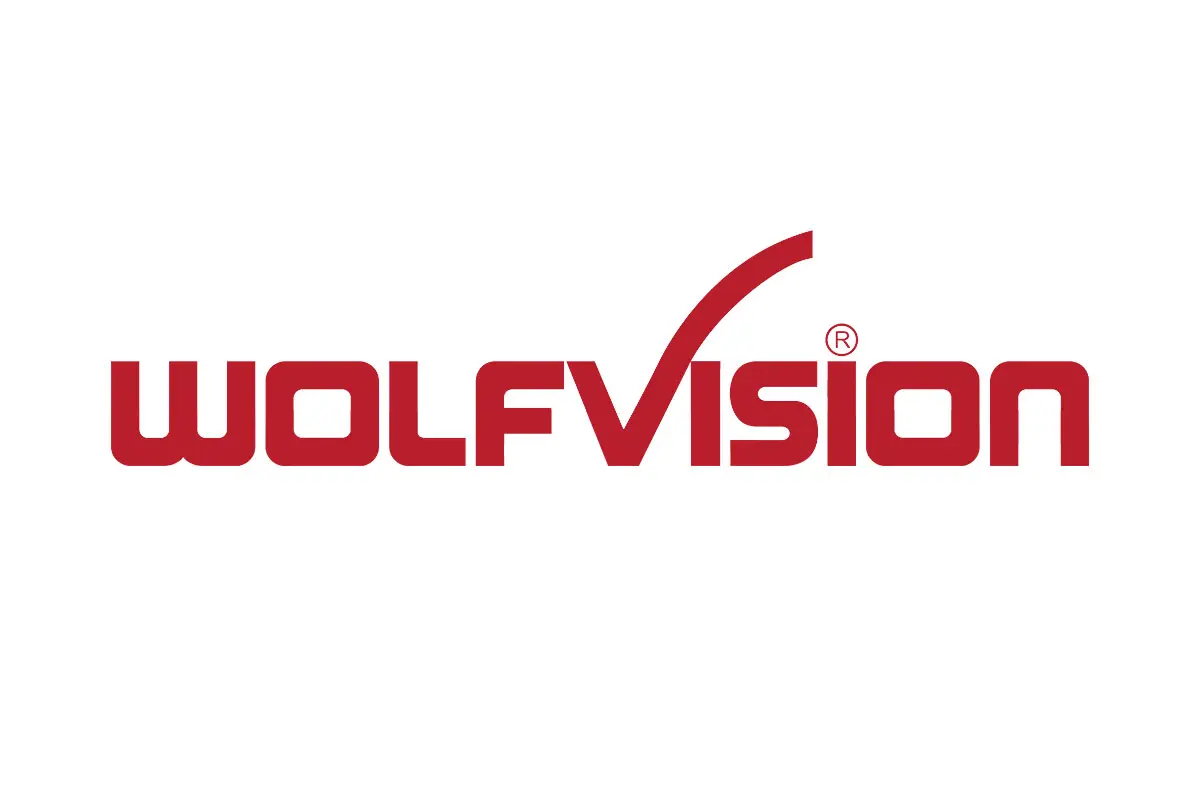 WolfVision沃府视讯品牌LOGO设计案例-字母元素标志设计