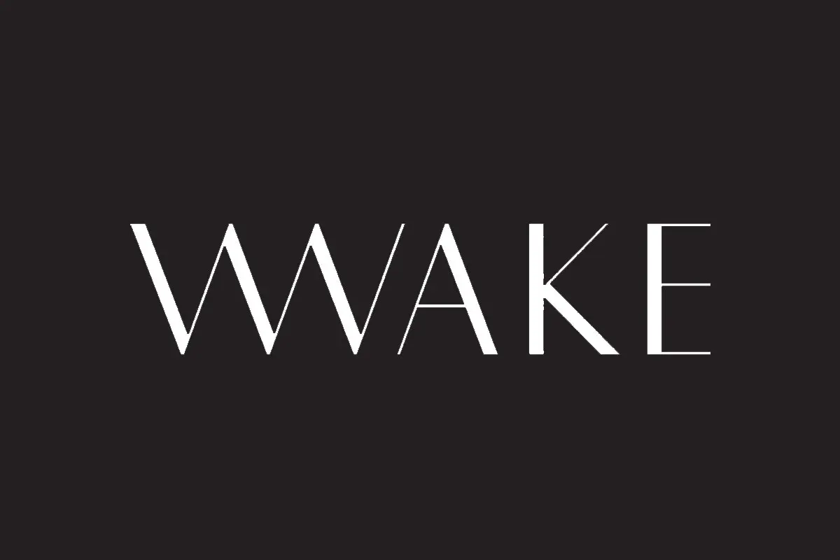 Wwake品牌反白LOGO