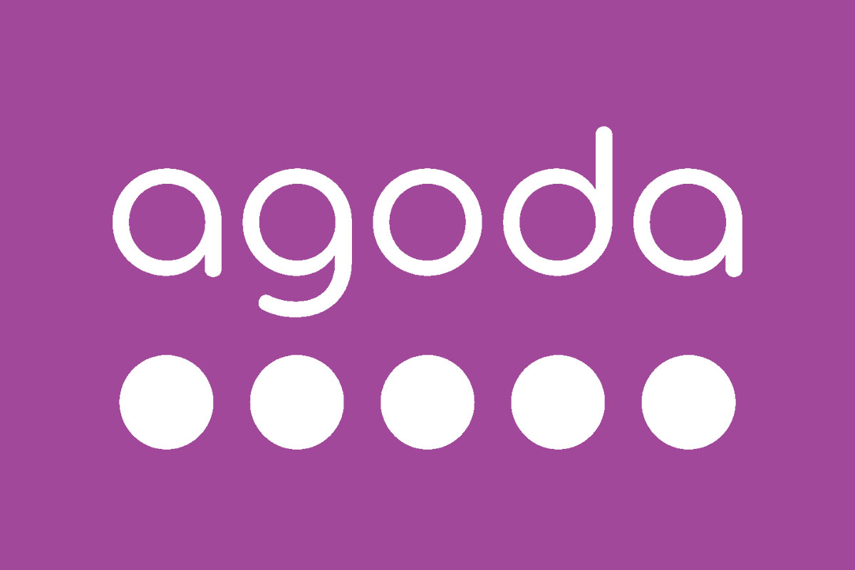 Agoda安可达反白logo