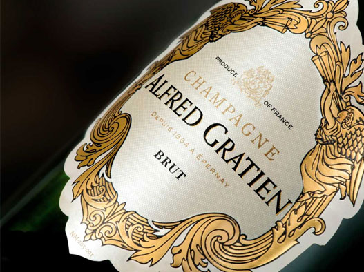 Alfred Gratien天福logo设计含义及香槟品牌设计理念