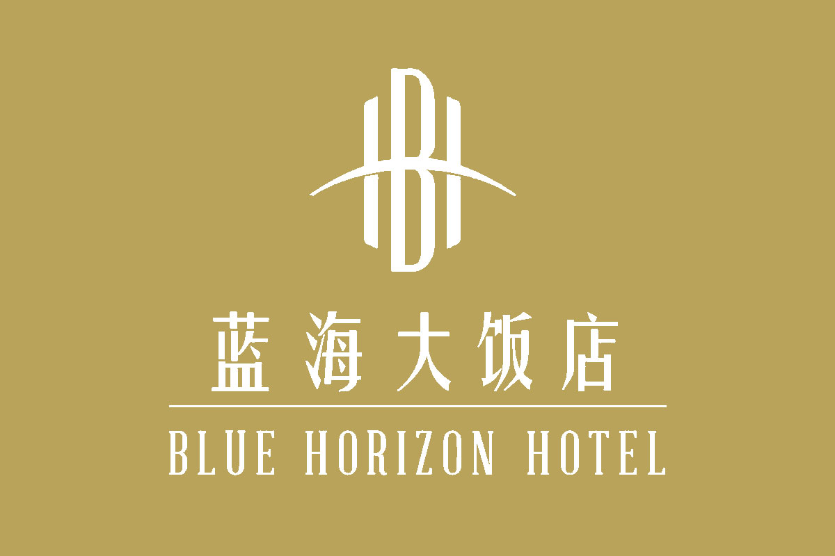 Blue Horizon蓝海酒店反白logo