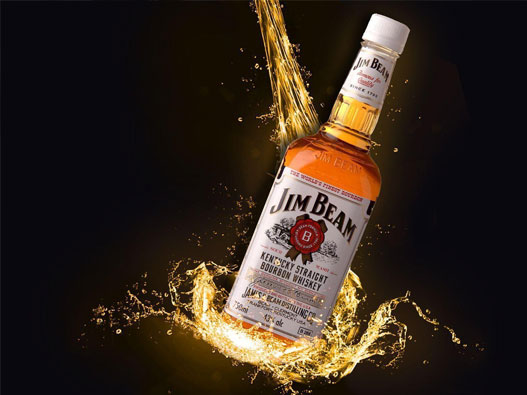 Jim Beam占边logo设计含义及威士忌品牌设计理念