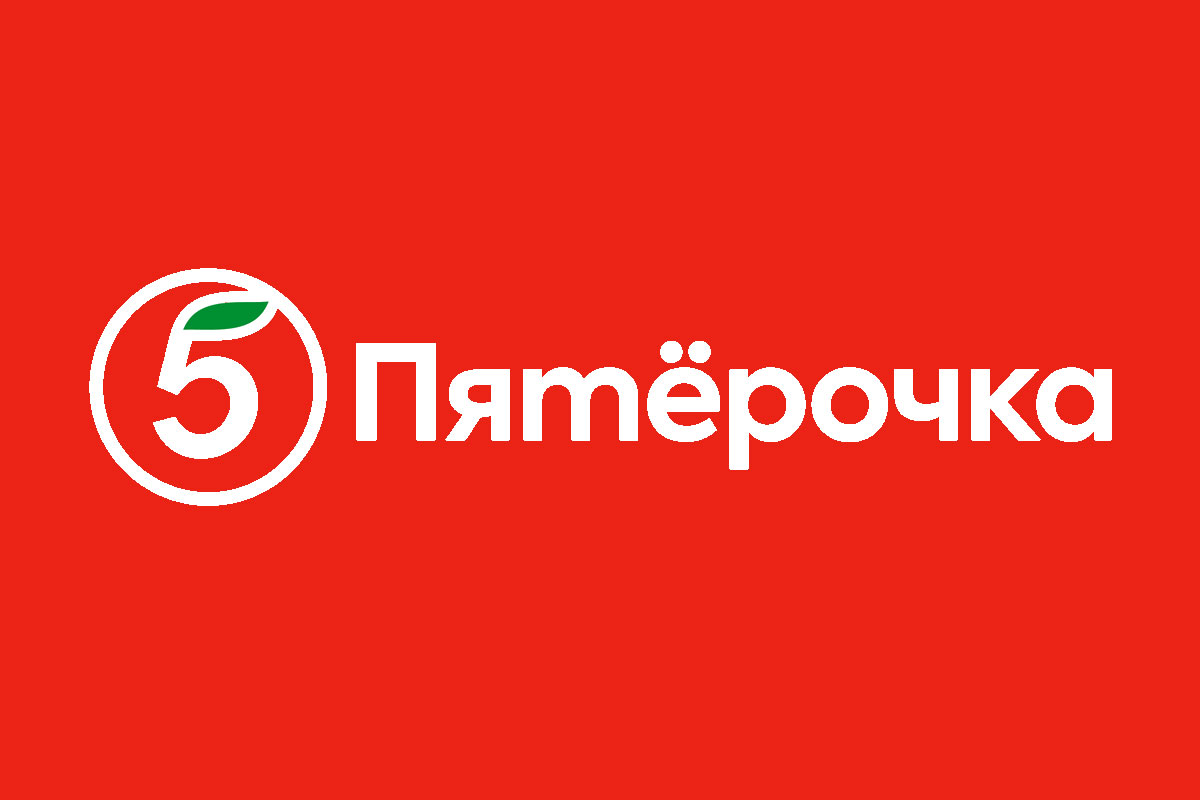Pyaterochka反白logo