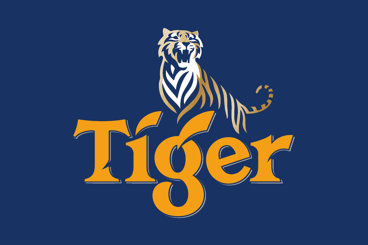 Tiger Beer虎牌啤酒反白logo