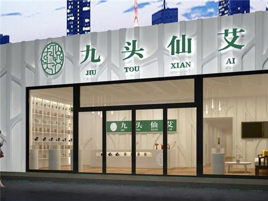 九头仙艾logo设计含义及中医养生品牌设计理念
