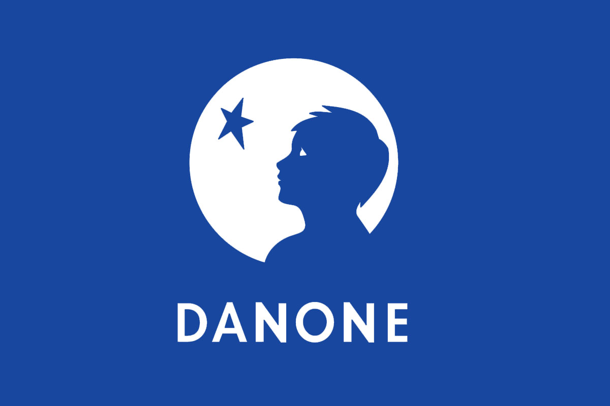 Danone达能反白logo