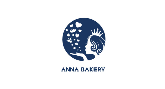 Anna Bakery甜品logo设计含义及食品品牌标志设计理念