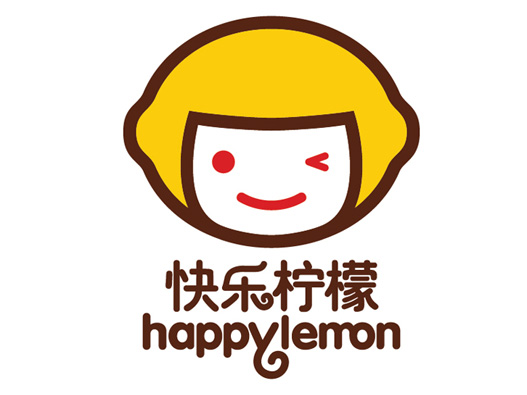 快乐柠檬茶饮标志设计含义及logo设计理念