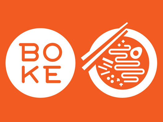 Boke Bowl拉面logo设计图片