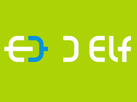 D-elf数码精灵logo设计图片
