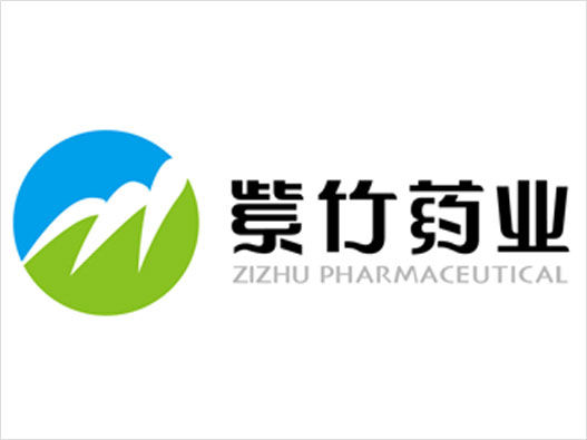 玉兰花LOGO设计-紫竹药业品牌logo设计
